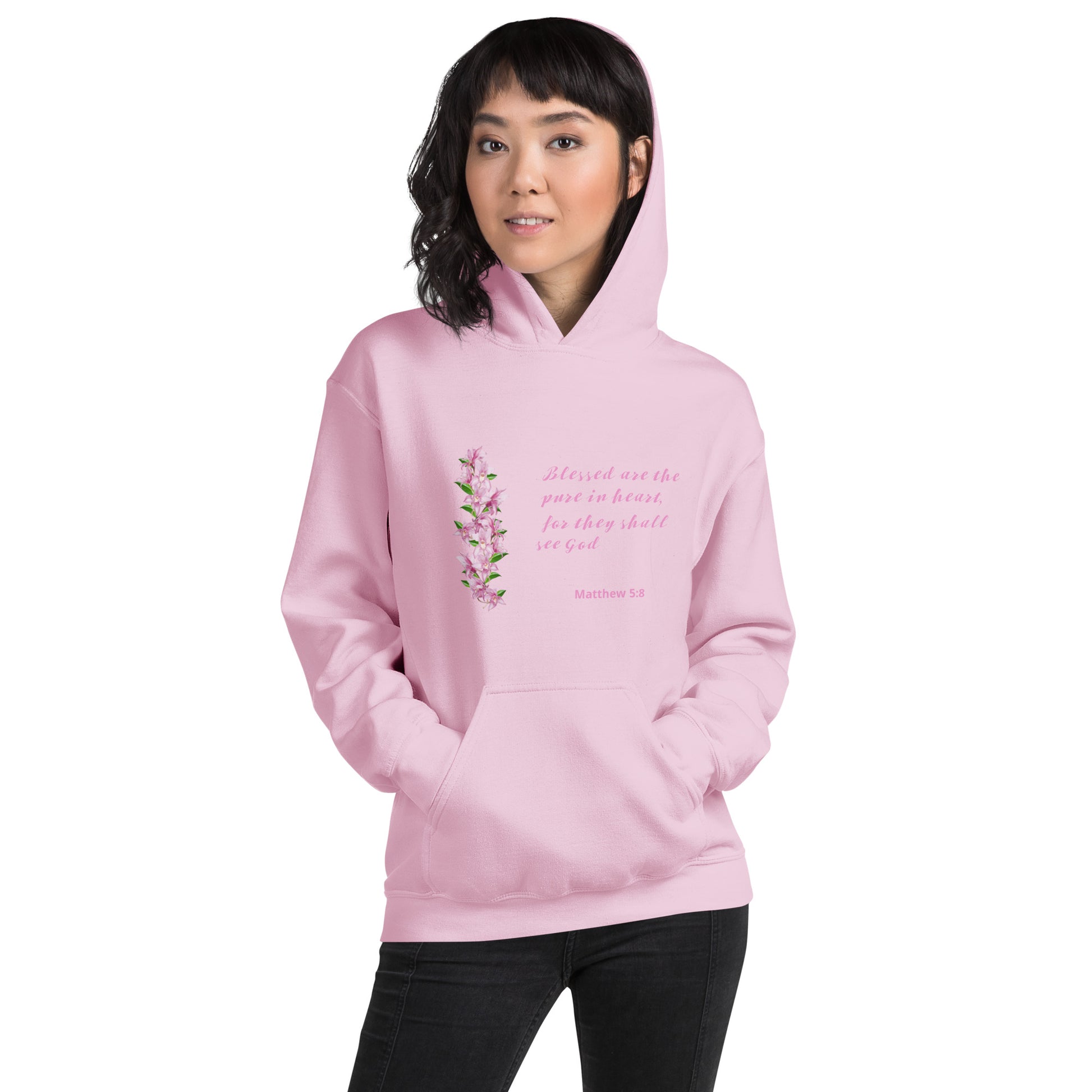 pink color christian hoodies
