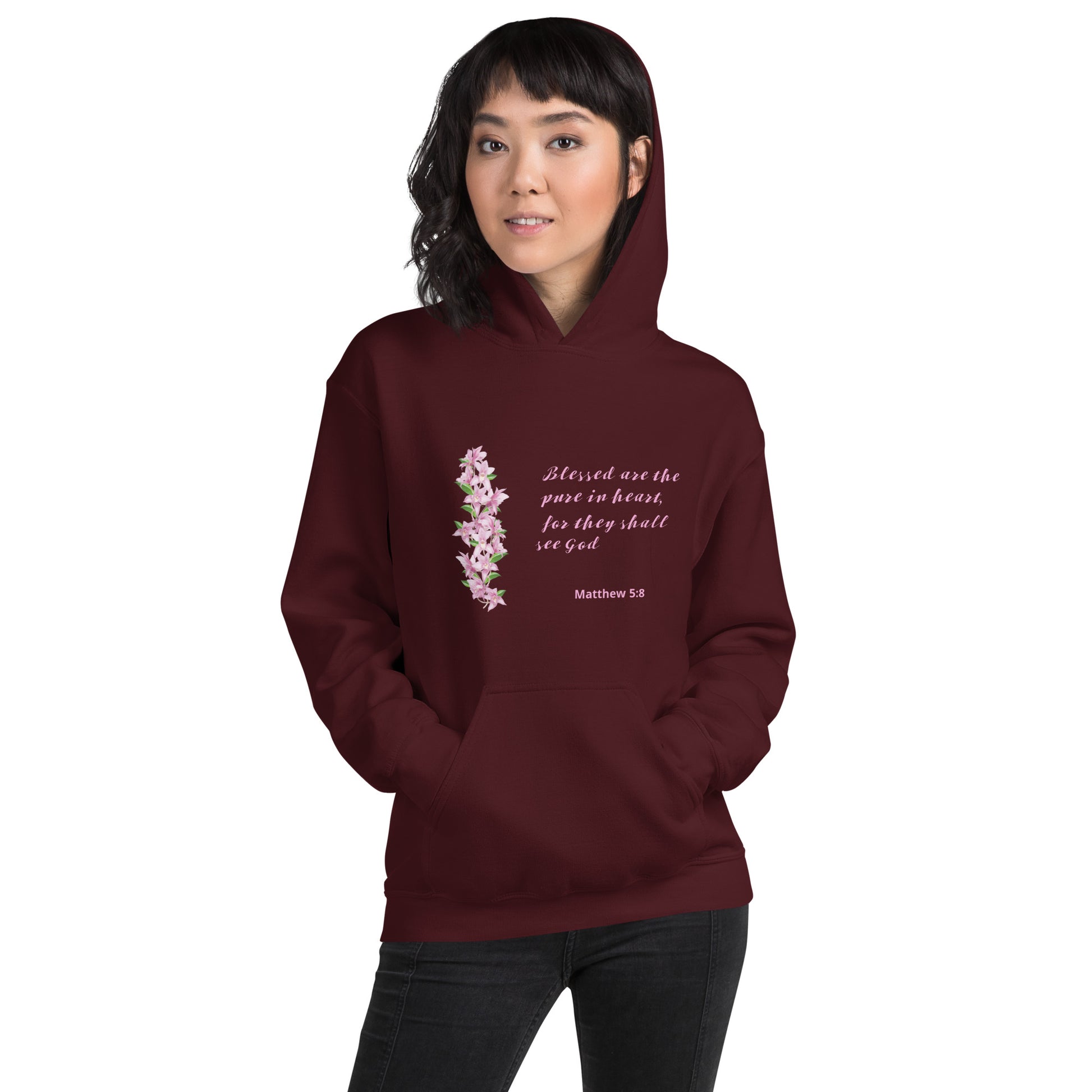 maroon heavy blend christian hoodie