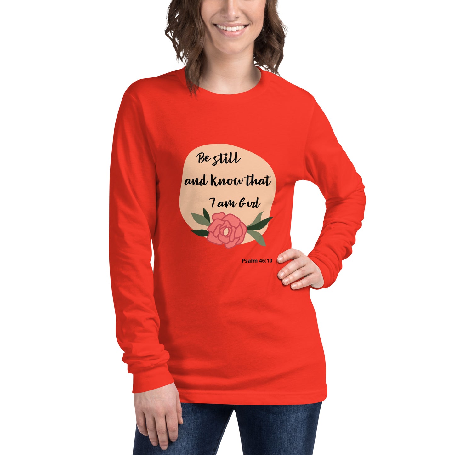red color long sleeves christian t shirts