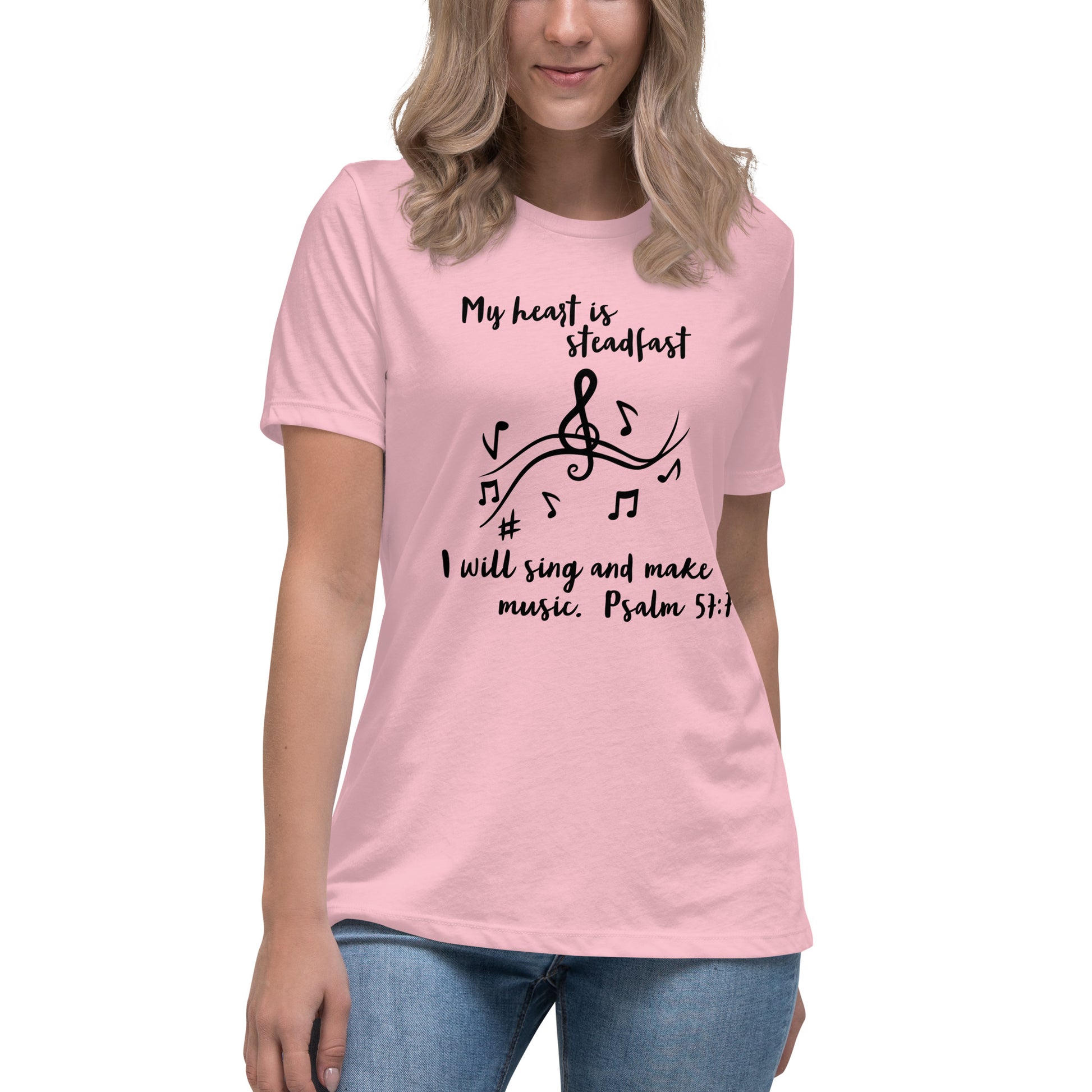 Light pink womens christian tee shirt