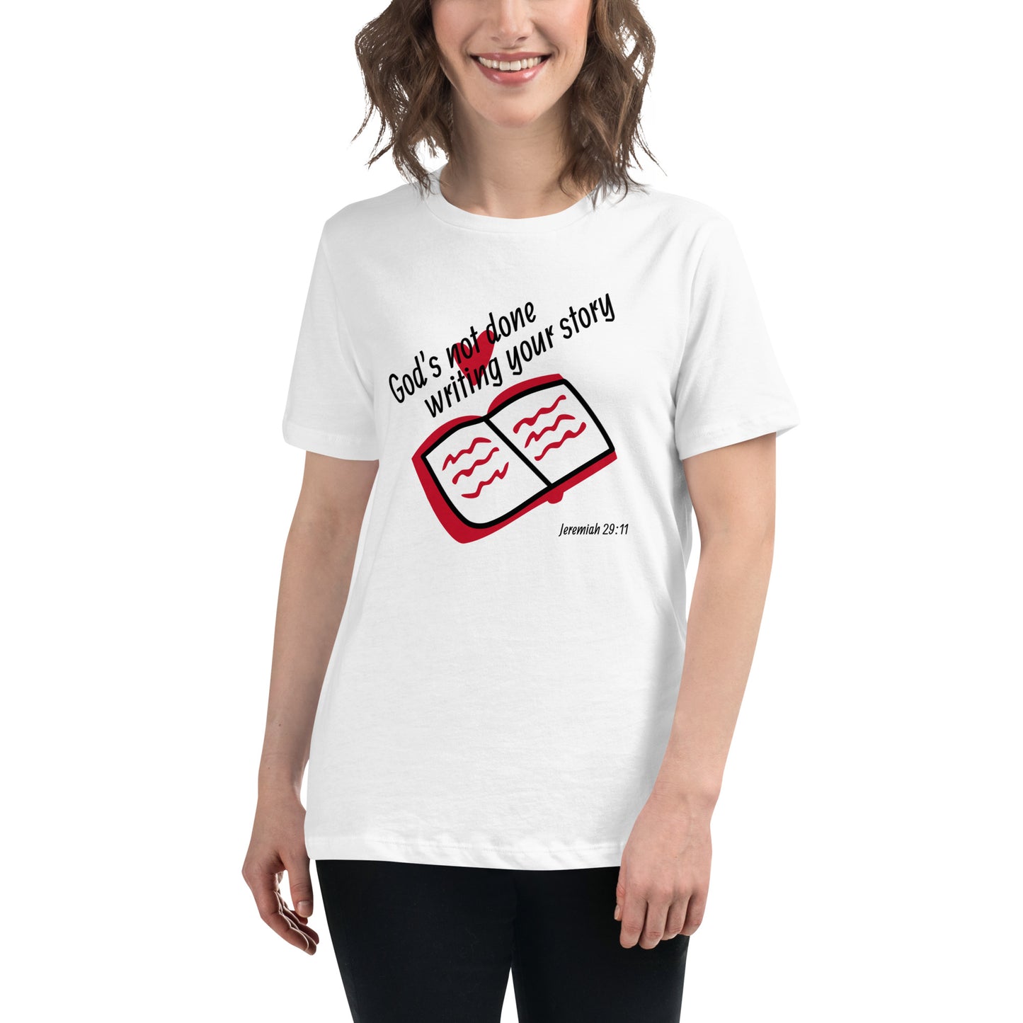 God's not done women's relaxed t-shirt | Christian t shirts